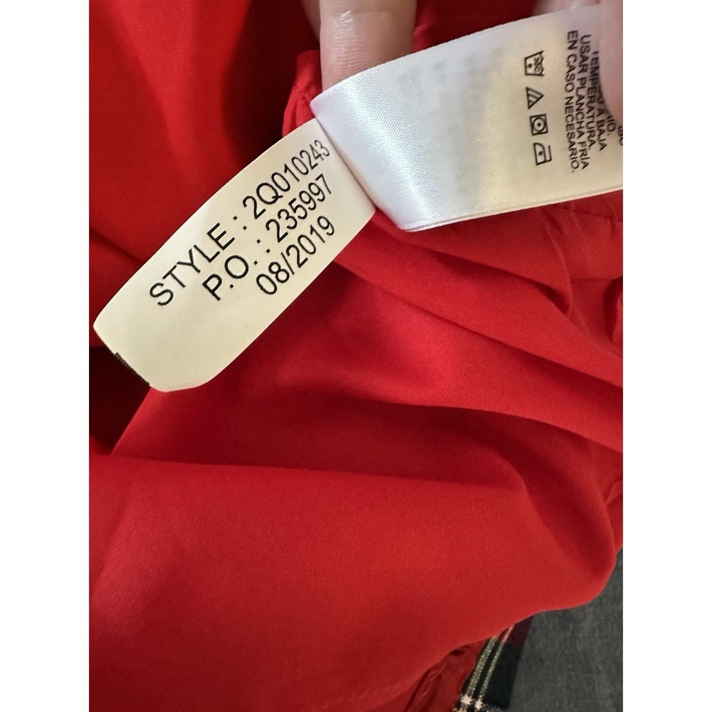 Vineyard Vines Plaid Greenwich Flutter Sleeve Red Velvet Dress Size 4 - Picture 6 of 6
